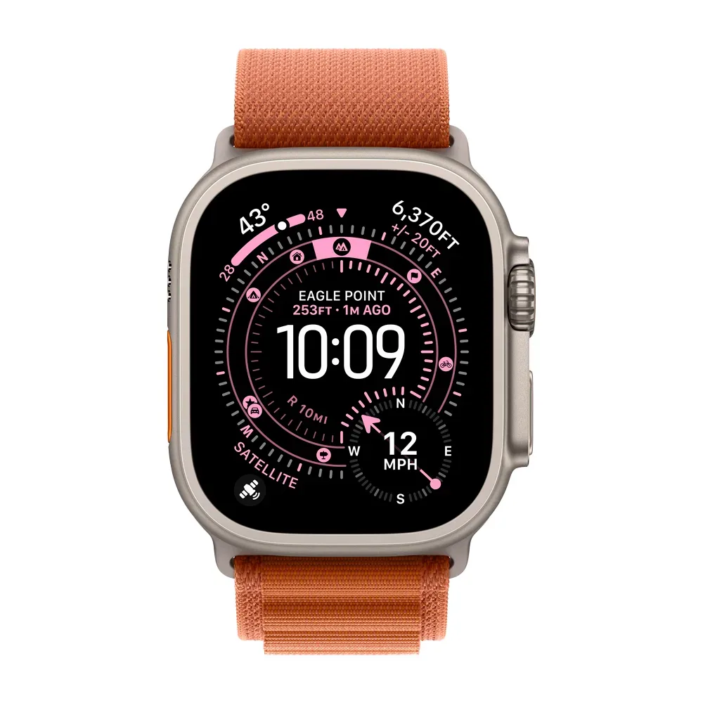 Умные часы Apple Watch Ultra 3 (2025) GPS + Cellular, 49mm, Natural Titanium Case with Terra Cotta Alpine Loop, L
