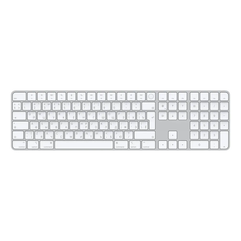 Клавиатура Apple Magic Keyboard с Touch-ID и цифровой панелью, White (Белый) (MK2C3)
