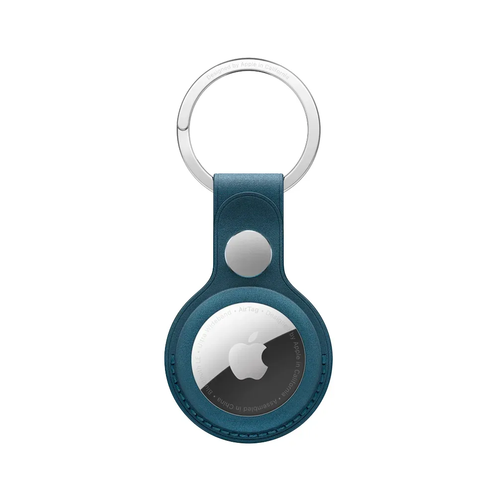 Тканевый брелок с заводным кольцом Apple FineWoven Key Ring для AirTag, Pacific Blue (Тихоокеанский синий)