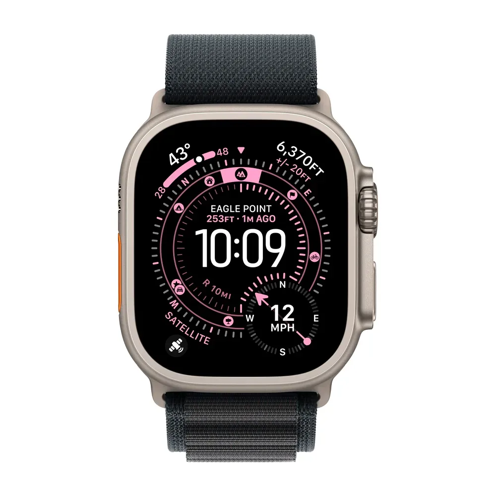 Умные часы Apple Watch Ultra 3 (2025) GPS + Cellular, 49mm, Natural Titanium Case with Black Alpine Loop, S