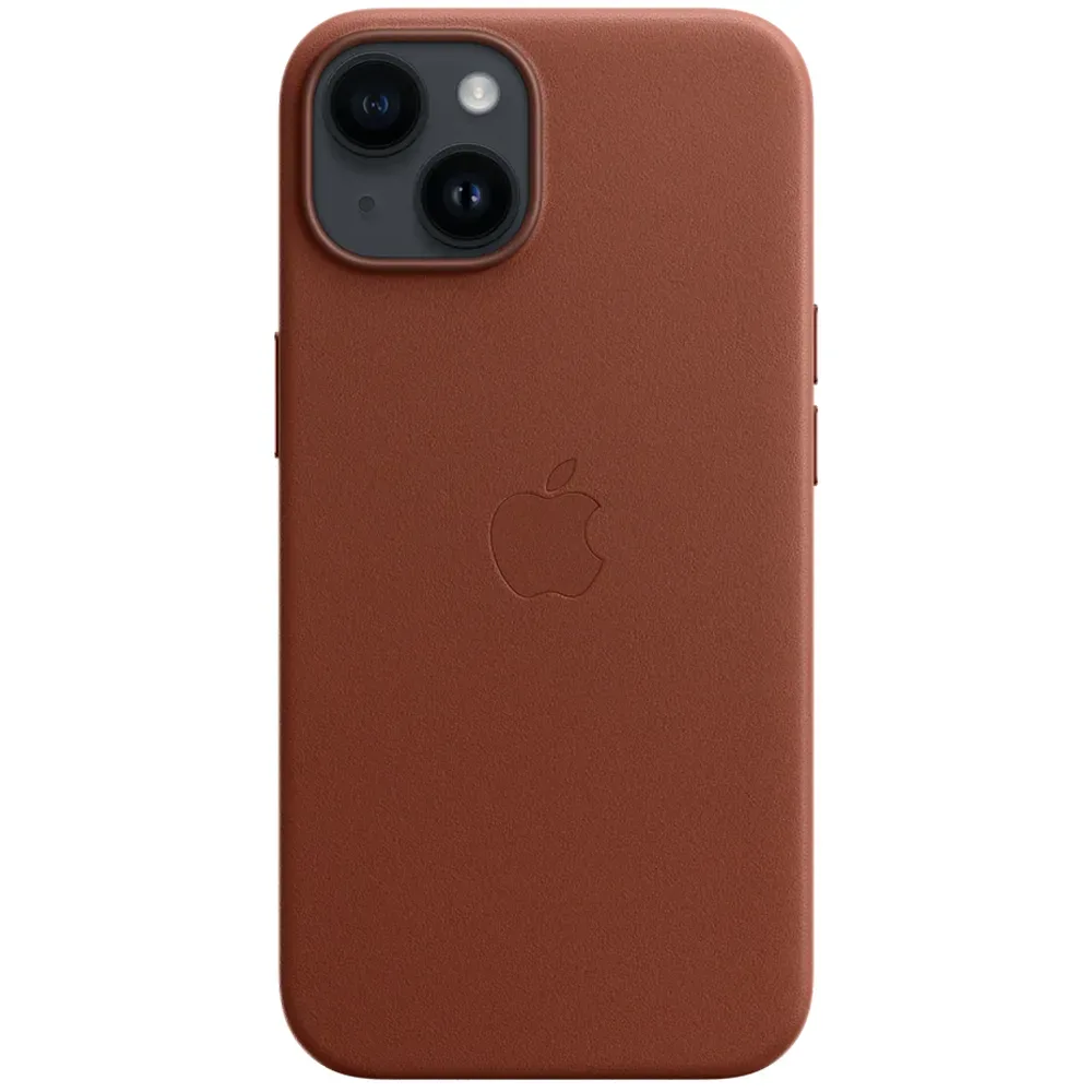 Кожаный чехол с поддержкой MagSafe Apple Leather Case для iPhone 14, Umber (Умбра)