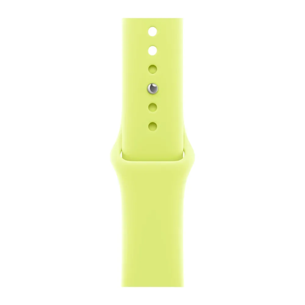 Умные часы Apple Watch Series 11 GPS, 42mm, Silver Aluminium Case with Neon Yellow Sport Band, M/L