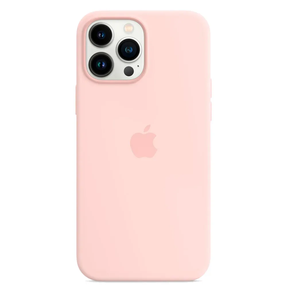 Силиконовый чехол с поддержкой MagSafe Apple Silicone Case для iPhone 13 Pro, Chalk Pink (Розовый мел)
