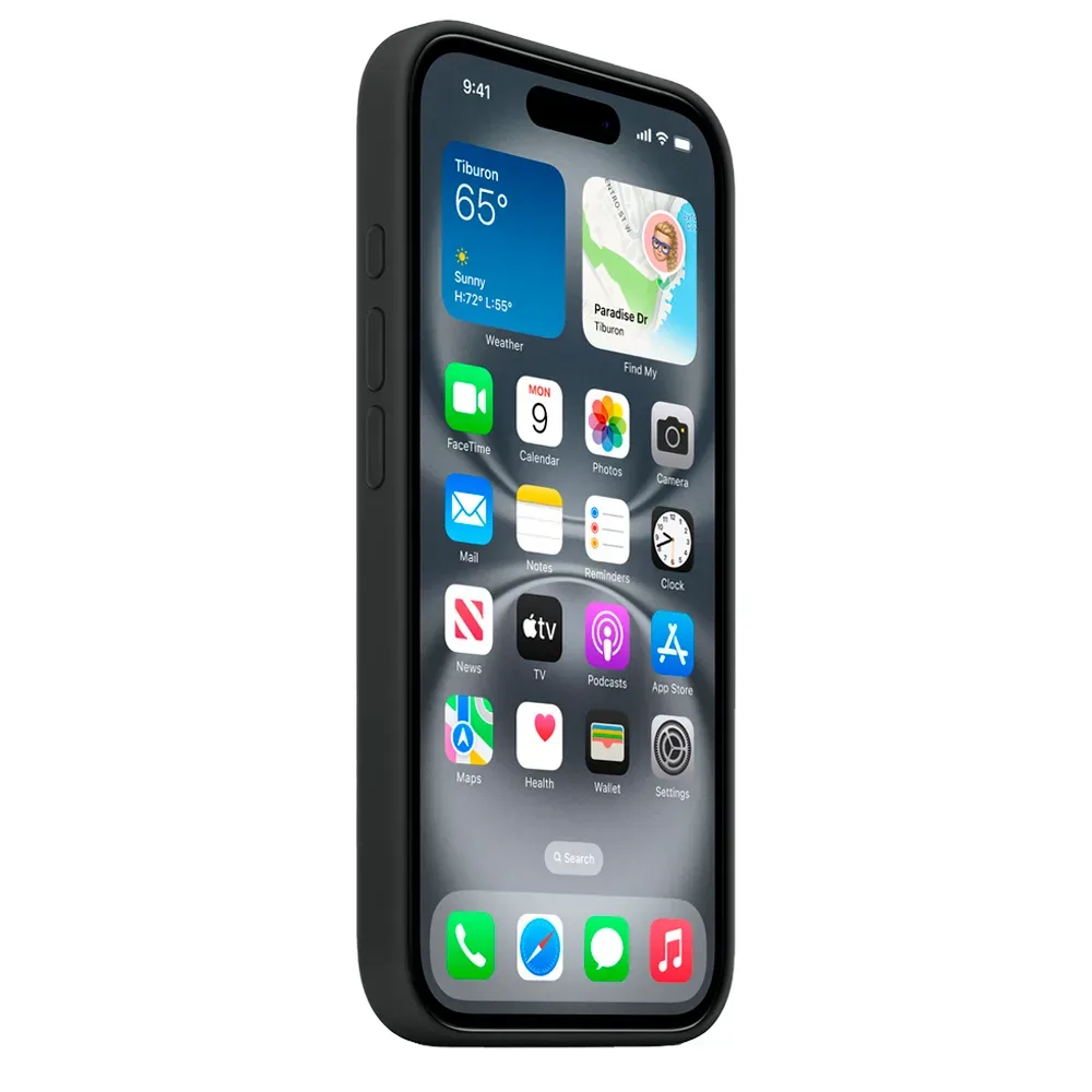 Силиконовый чехол с поддержкой MagSafe Apple Silicone Case для iPhone 16 Plus, Black (Черный)