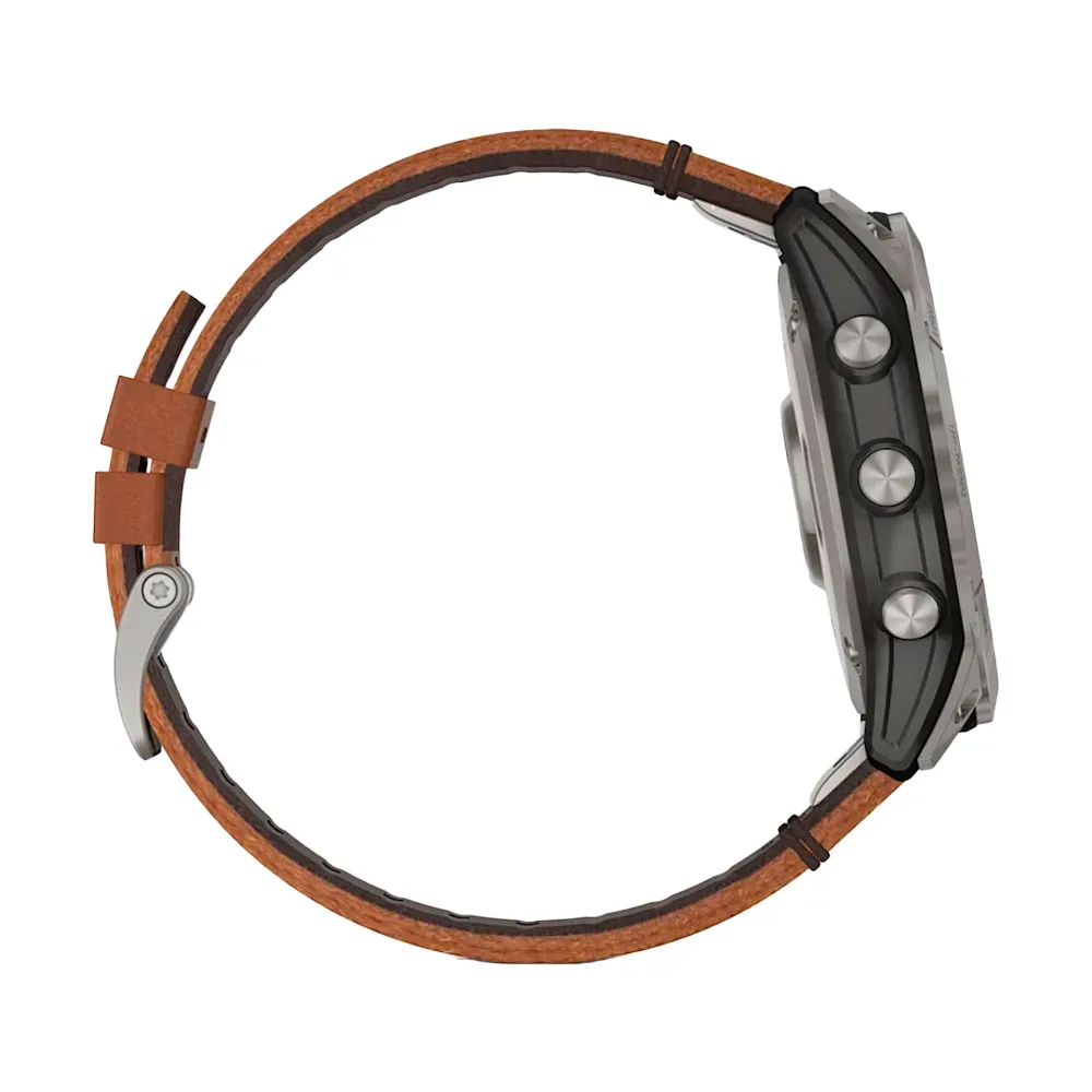 Умные часы Garmin Fenix 7X, 51mm, Sapphire Solar Leather Black Brown (010-02541-19)