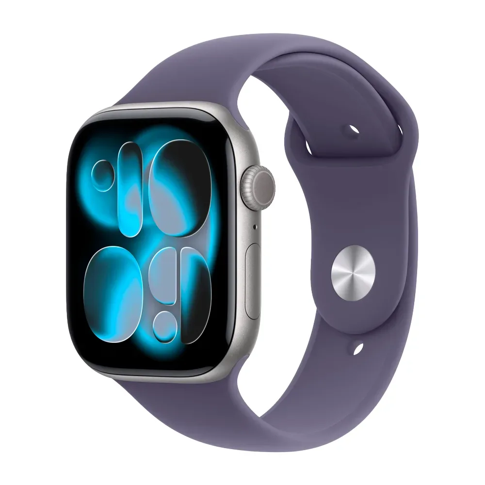 Умные часы Apple Watch Series 11 GPS, 46mm, Space Gray Aluminium Case with Purple Fog Sport Band, M/L