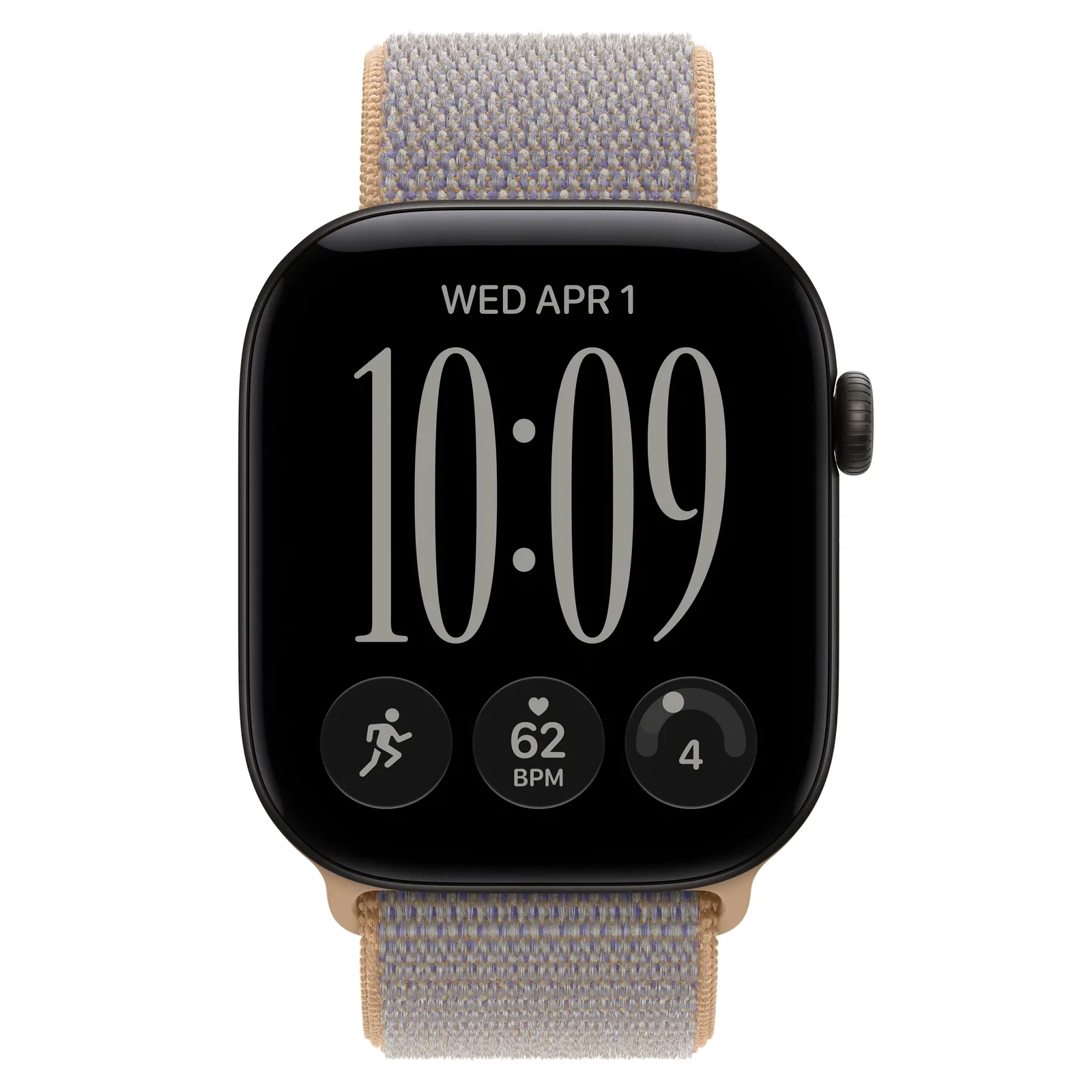 Умные часы Apple Watch Series 12 GPS, 46mm, Black Aluminum Case with Chambray Blue Sport Loop