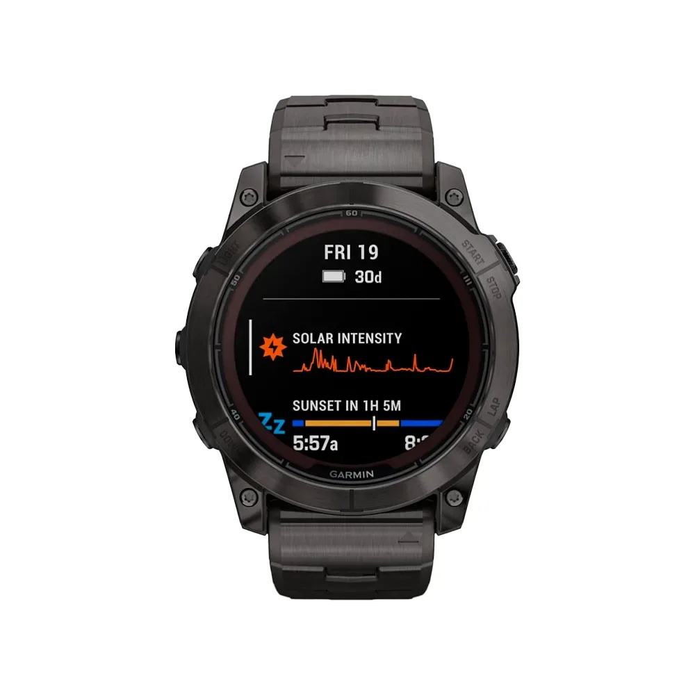 Умные часы Garmin Fenix 7X Pro, 51mm, Sapphire Solar Carbon Gray Titanium Band (010-02778-30)