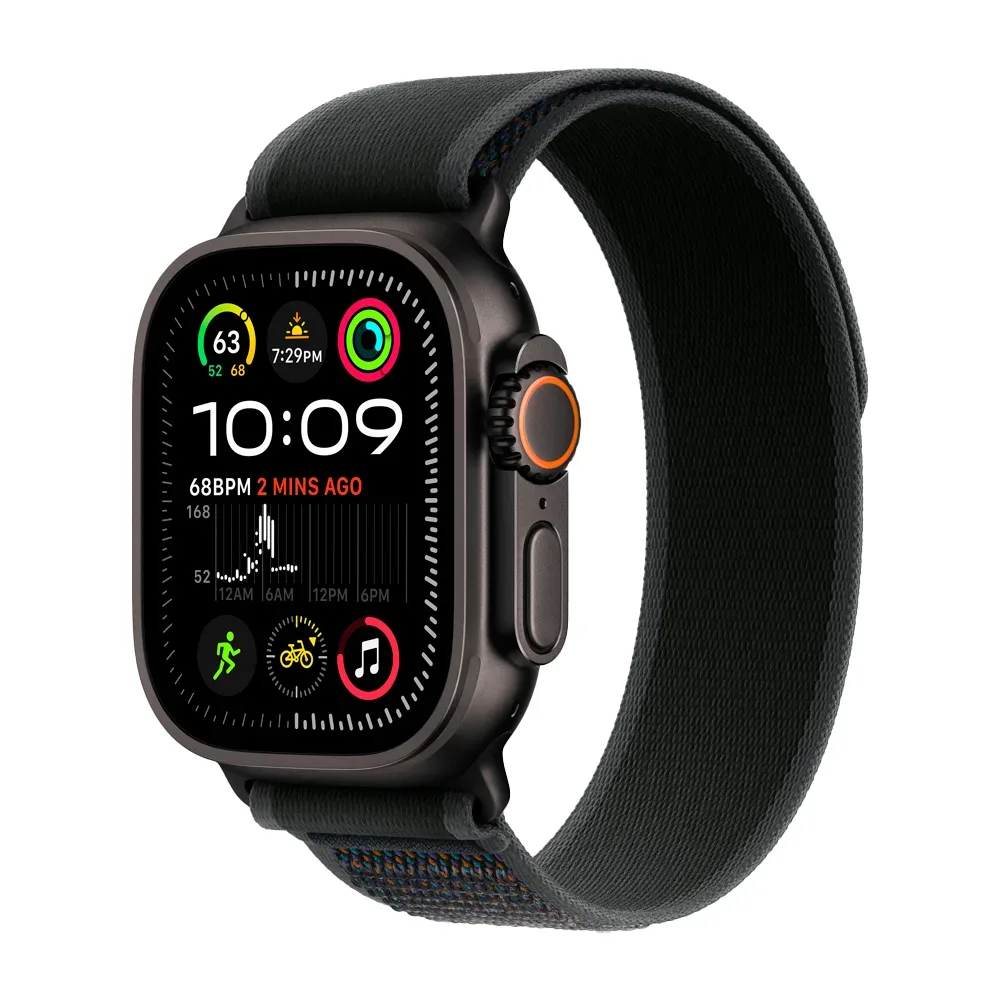 Умные часы Apple Watch Ultra 2 (2024) GPS + Cellular, 49mm, Black Titanium Case with Black Trail Loop S/M, (Черный)