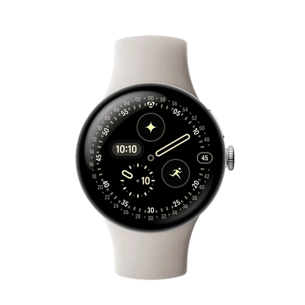 Умные часы Google Pixel Watch 4 Wi-Fi, 41mm, Polished Silver/Porcelain (Серебряный/Фарфоровый)