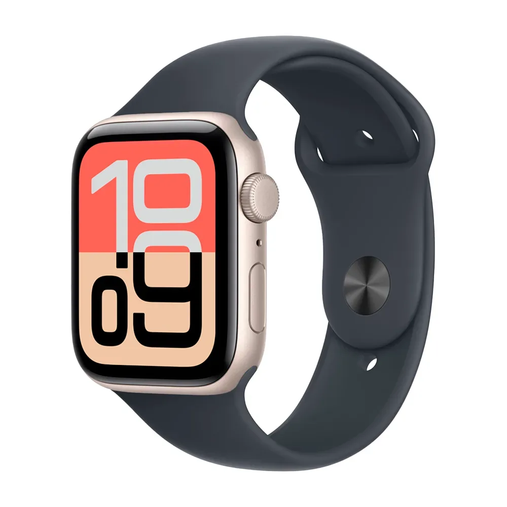 Умные часы Apple Watch SE 3 (2025) GPS, 44mm, Starlight Aluminium Case with Midnight Sport Band, M/L