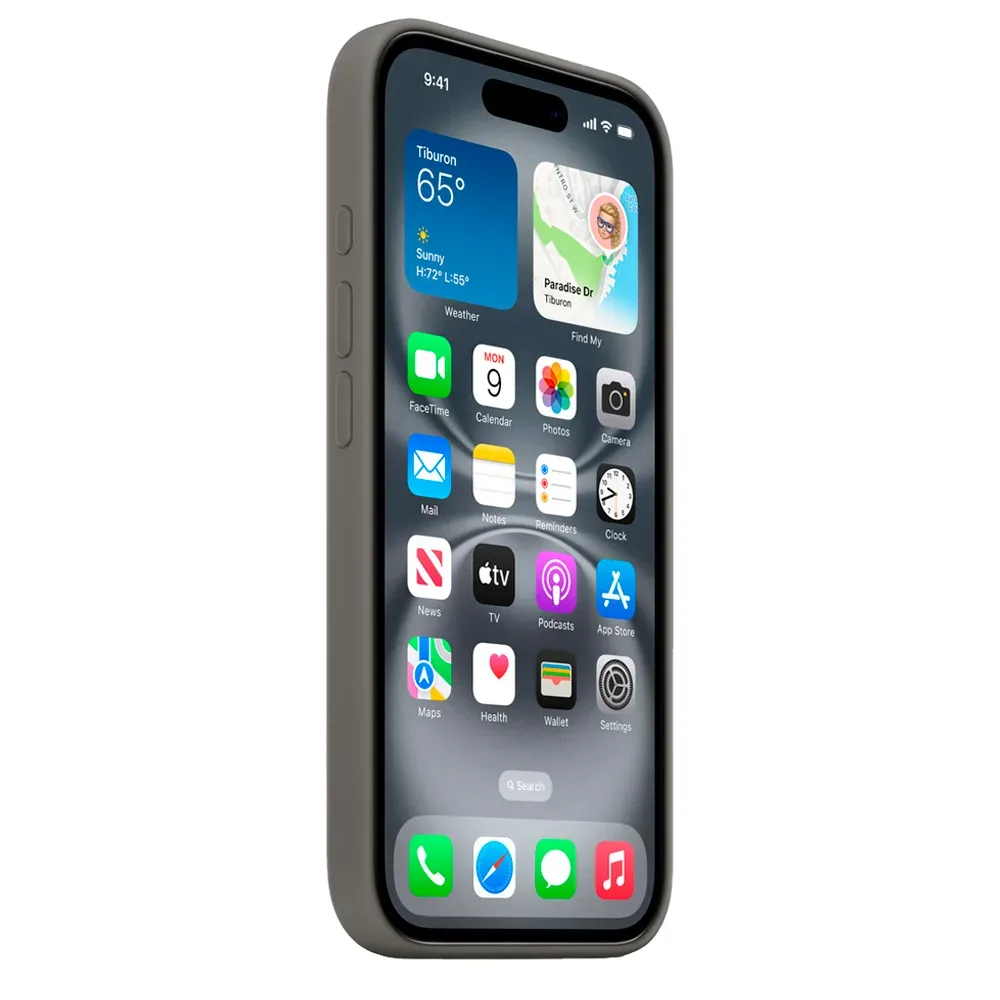 Силиконовый чехол с поддержкой MagSafe Apple Silicone Case для iPhone 16 Plus, Stone Gray (Каменно-серый)