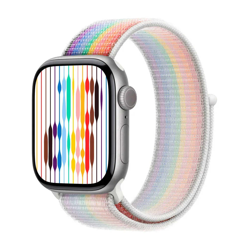Умные часы Apple Watch Series 11 GPS, 42mm, Space Gray Aluminium Case with Pride Edition Sport Loop