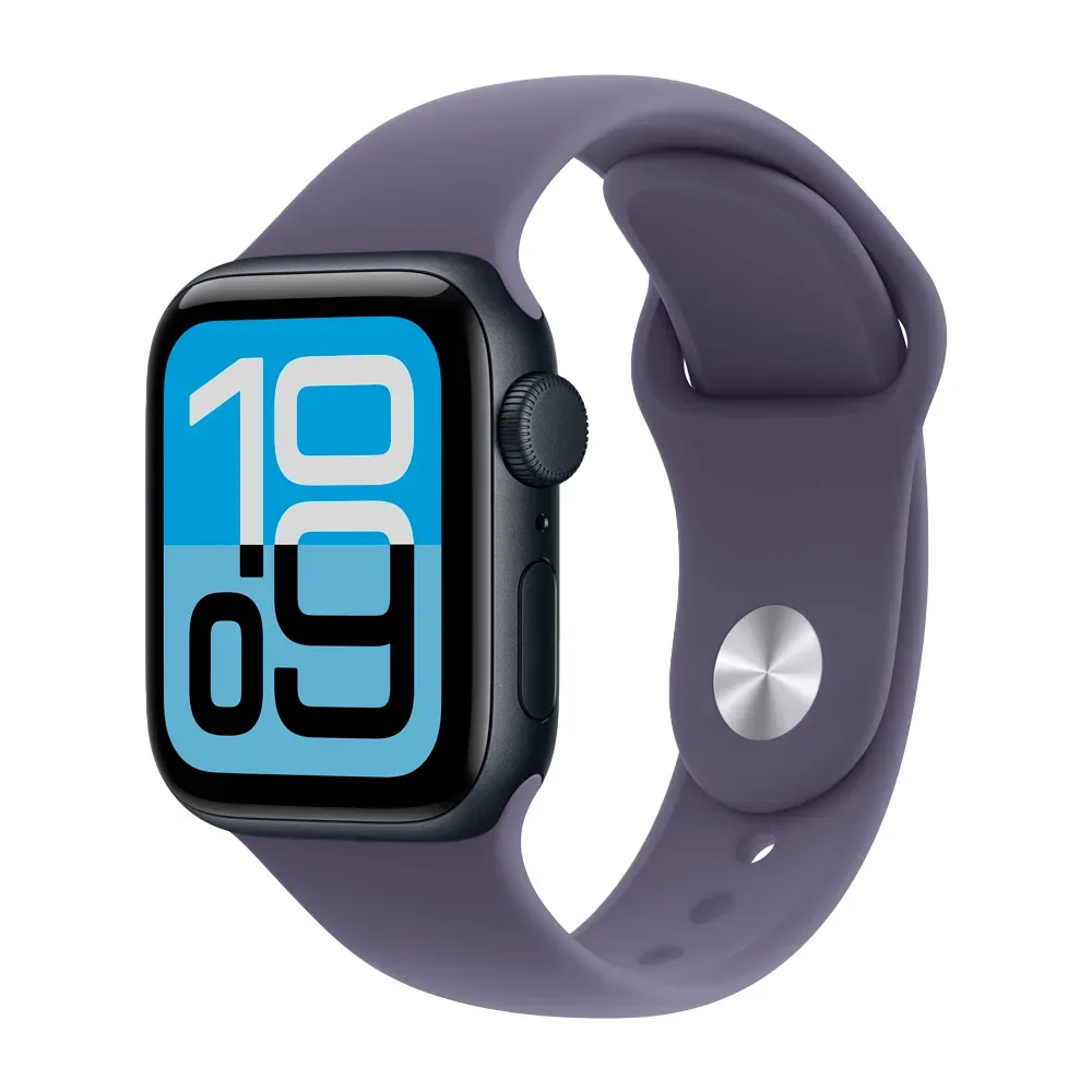 Умные часы Apple Watch SE 3 (2025) GPS, 40mm, Midnight Aluminium Case with Purple Fog Sport Band, S/M