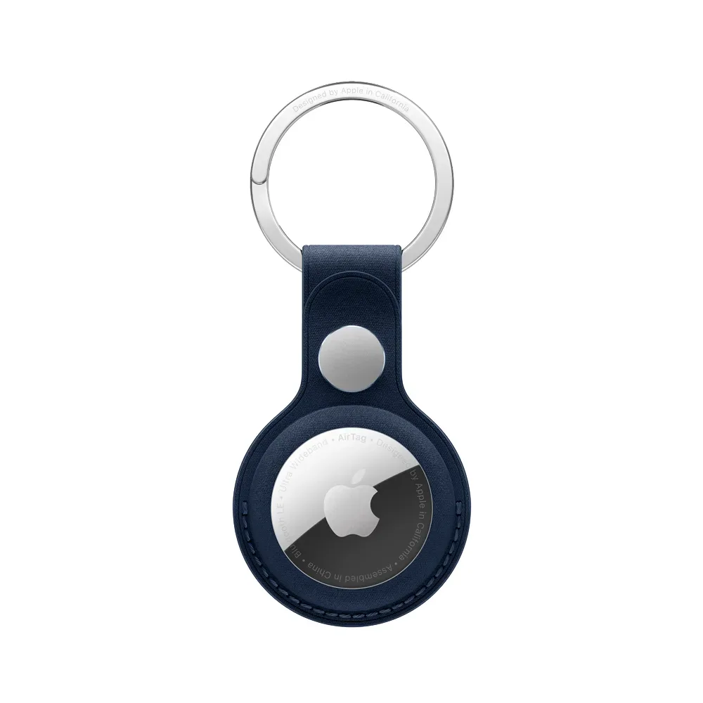 Тканевый брелок с заводным кольцом Apple FineWoven Key Ring для AirTag, Deep Blue (Темно-синий)