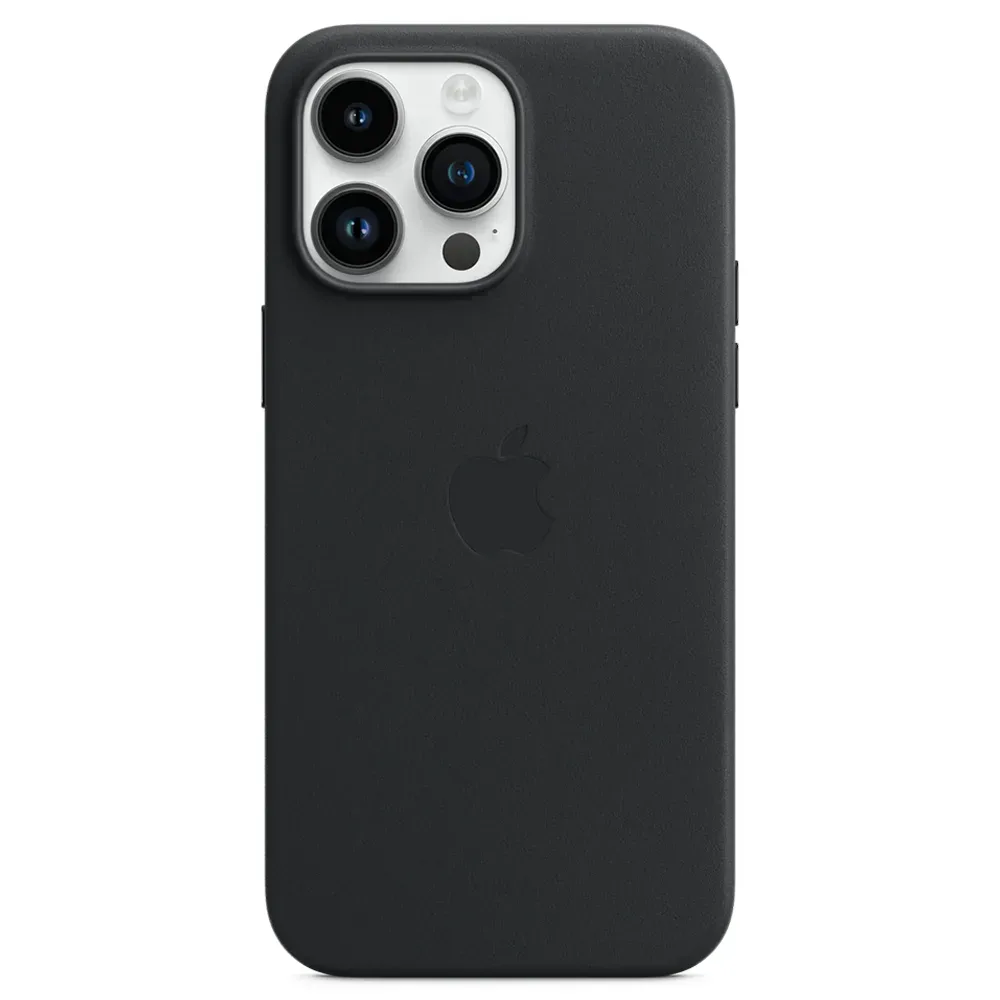 Кожаный чехол с поддержкой MagSafe Apple Leather Case для iPhone 14 Pro Max, Midnight (Темная ночь)