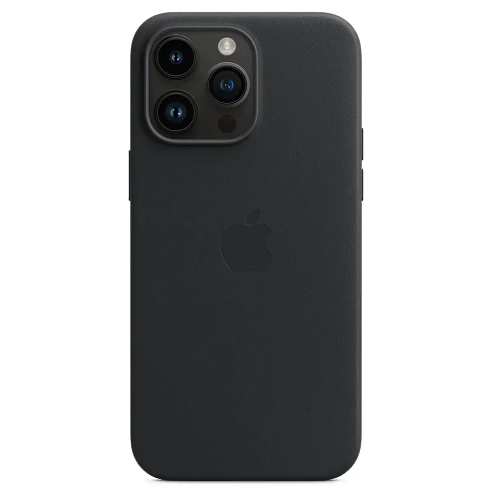 Кожаный чехол с поддержкой MagSafe Apple Leather Case для iPhone 14 Pro Max, Midnight (Темная ночь)