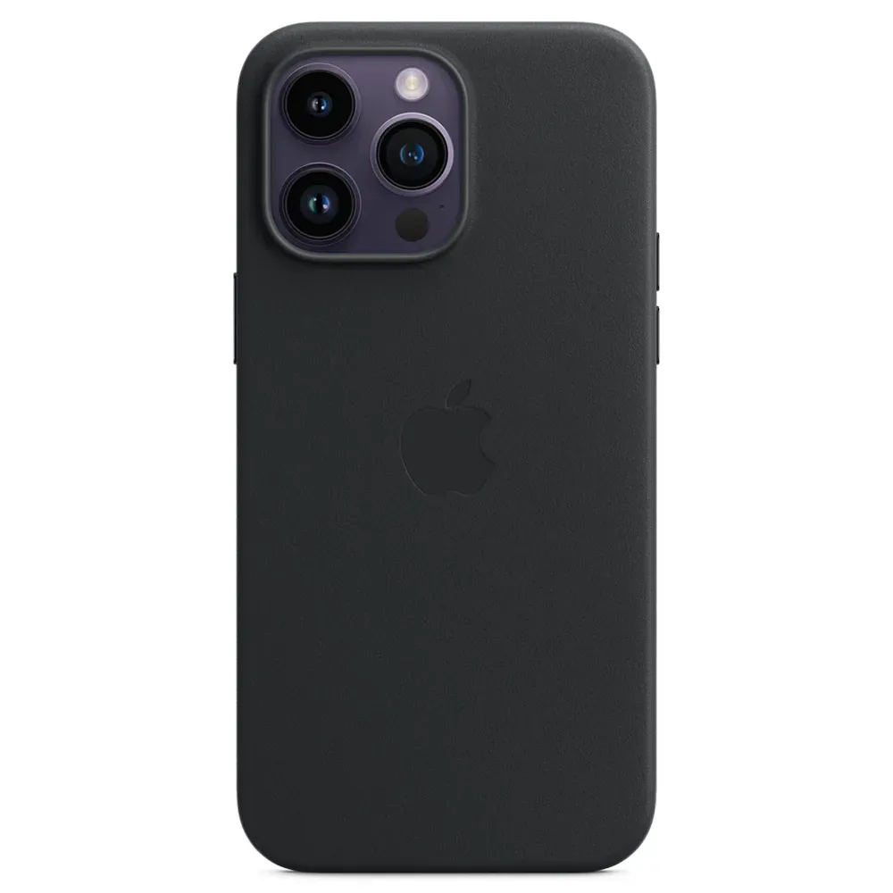 Кожаный чехол с поддержкой MagSafe Apple Leather Case для iPhone 14 Pro Max, Midnight (Темная ночь)