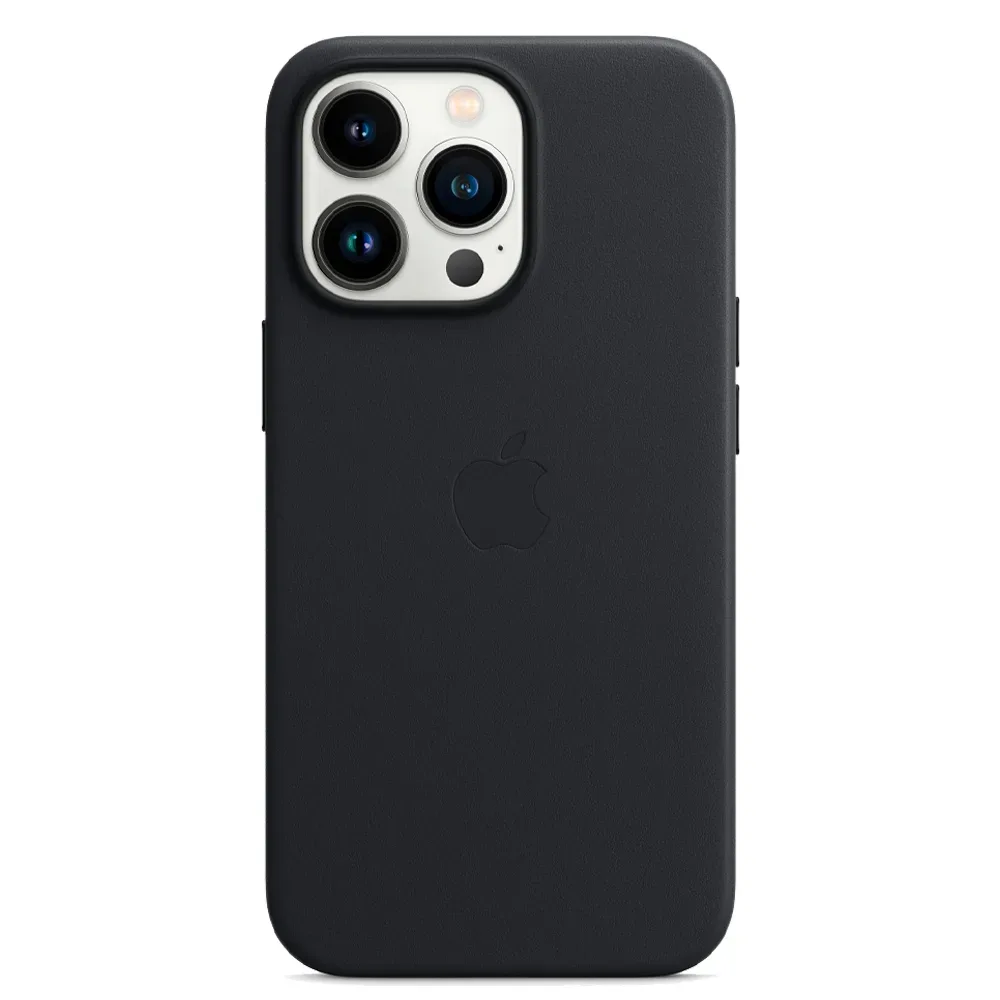 Кожаный чехол с поддержкой MagSafe Apple Leather Case для iPhone 13 Pro, Midnight (Темная ночь)