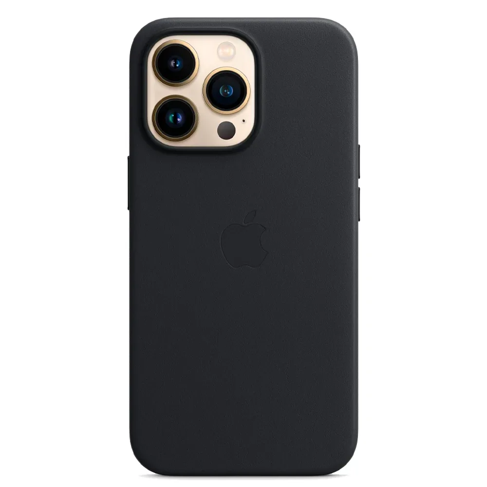 Кожаный чехол с поддержкой MagSafe Apple Leather Case для iPhone 13 Pro, Midnight (Темная ночь)