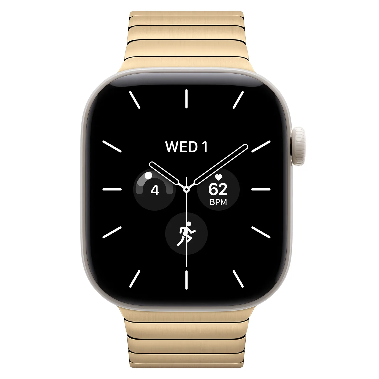 Умные часы Apple Watch Series 12 GPS + Cellular, 42mm, Pearl White Ceramic Case with Radiant Gold Link Bracelet