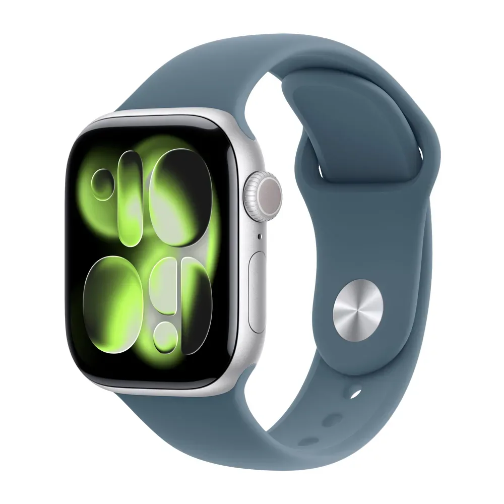 Умные часы Apple Watch Series 11 GPS, 42mm, Silver Aluminium Case with Anchor Blue Sport Band, M/L