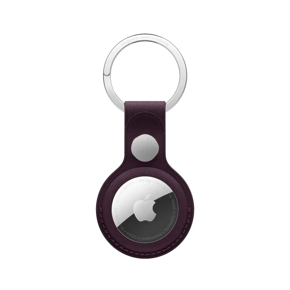 Тканевый брелок с заводным кольцом Apple FineWoven Key Ring для AirTag, Blackberry (Ежевичный)