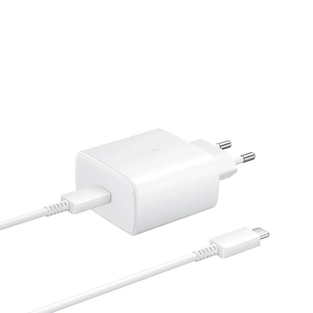 Сетевое зарядное устройство Samsung EP-TA845, USB-C + кабель Type-C, 45Вт, White (Белый)