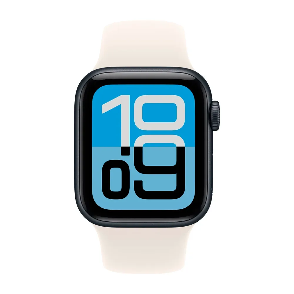 Умные часы Apple Watch SE 3 (2025) GPS, 40mm, Midnight Aluminium Case with Starlight Sport Band, M/L