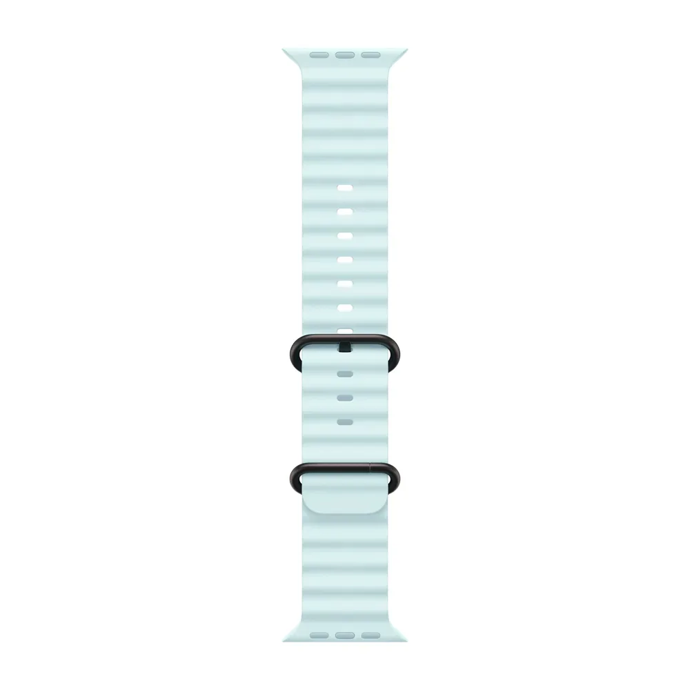 Умные часы Apple Watch Ultra 2 (2024) GPS + Cellular, 49mm, Black Titanium Case with Ice Blue Ocean Band, (Ледяной голубой)