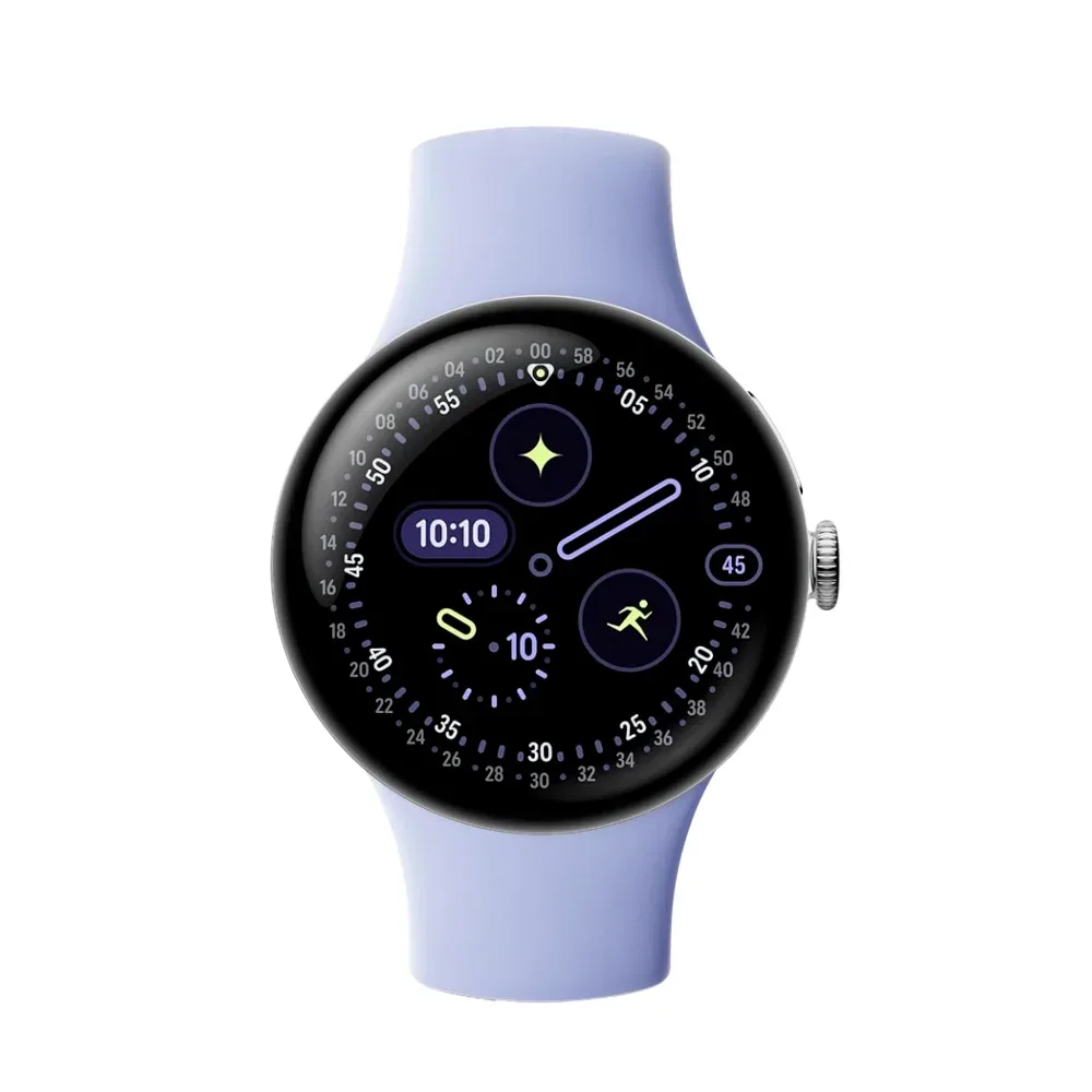 Умные часы Google Pixel Watch 4 Wi-Fi, 41mm, Polished Silver/Iris (Серебряный/Фиолетовый)