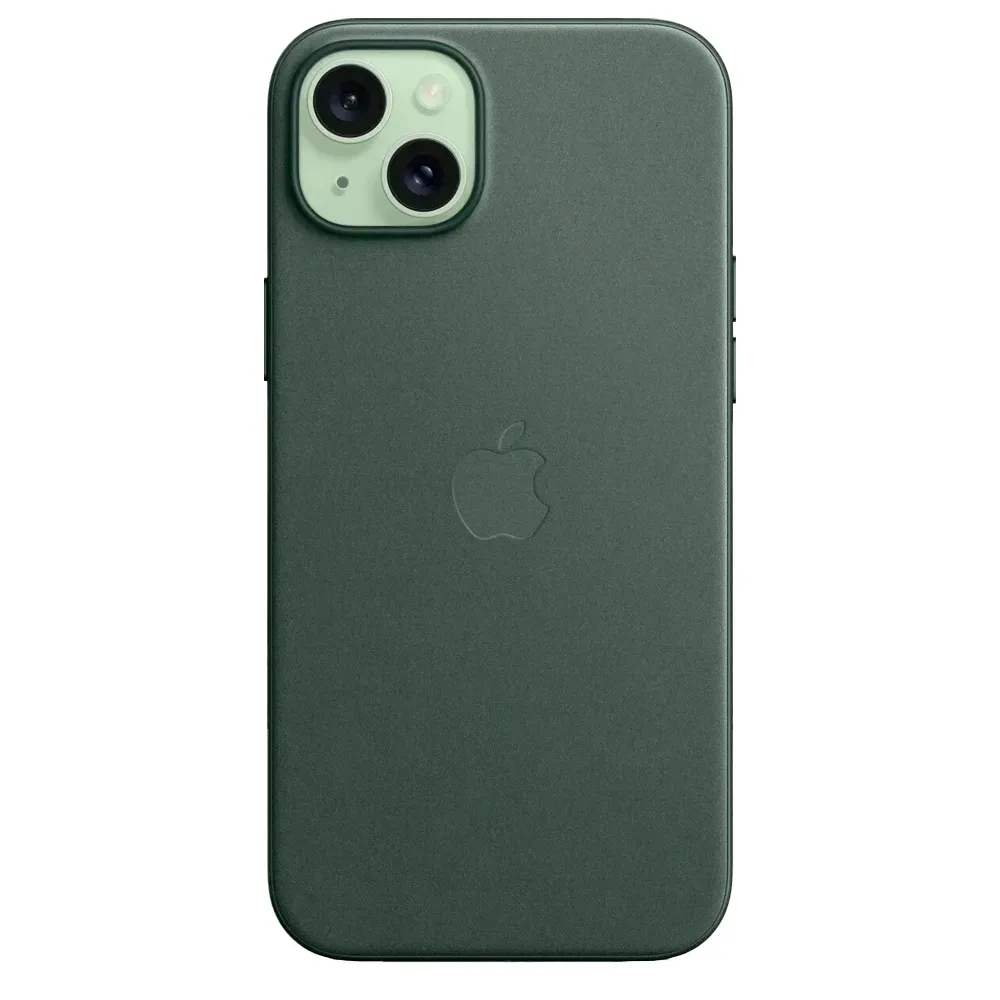 Тканевый чехол с поддержкой MagSafe Apple FineWoven Case для iPhone 15 Plus, Evergreen (Вечнозеленый)
