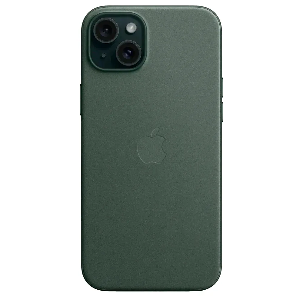 Тканевый чехол с поддержкой MagSafe Apple FineWoven Case для iPhone 15 Plus, Evergreen (Вечнозеленый)