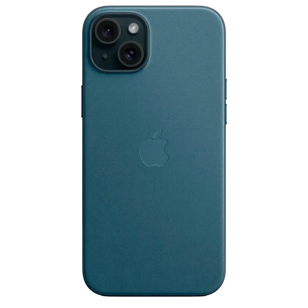 Тканевый чехол с поддержкой MagSafe Apple FineWoven Case для iPhone 15 Plus, Pacific Blue (Тихоокеанский синий)