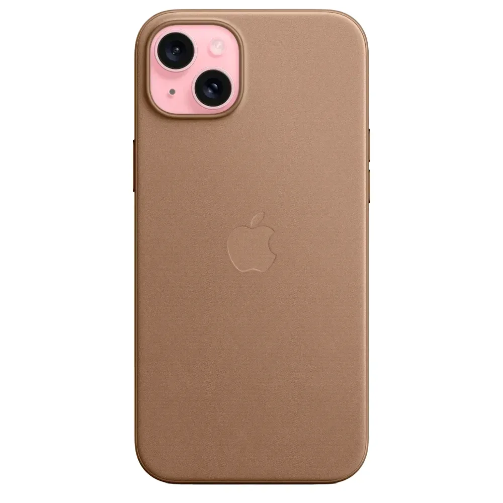 Тканевый чехол с поддержкой MagSafe Apple FineWoven Case для iPhone 15 Plus, Taupe (Светло-бежевый)
