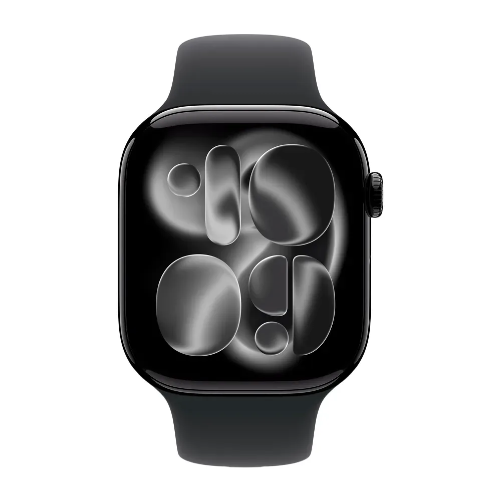 Умные часы Apple Watch Series 11 GPS, 46mm, Jet Black Aluminium Case with Black Sport Band, M/L