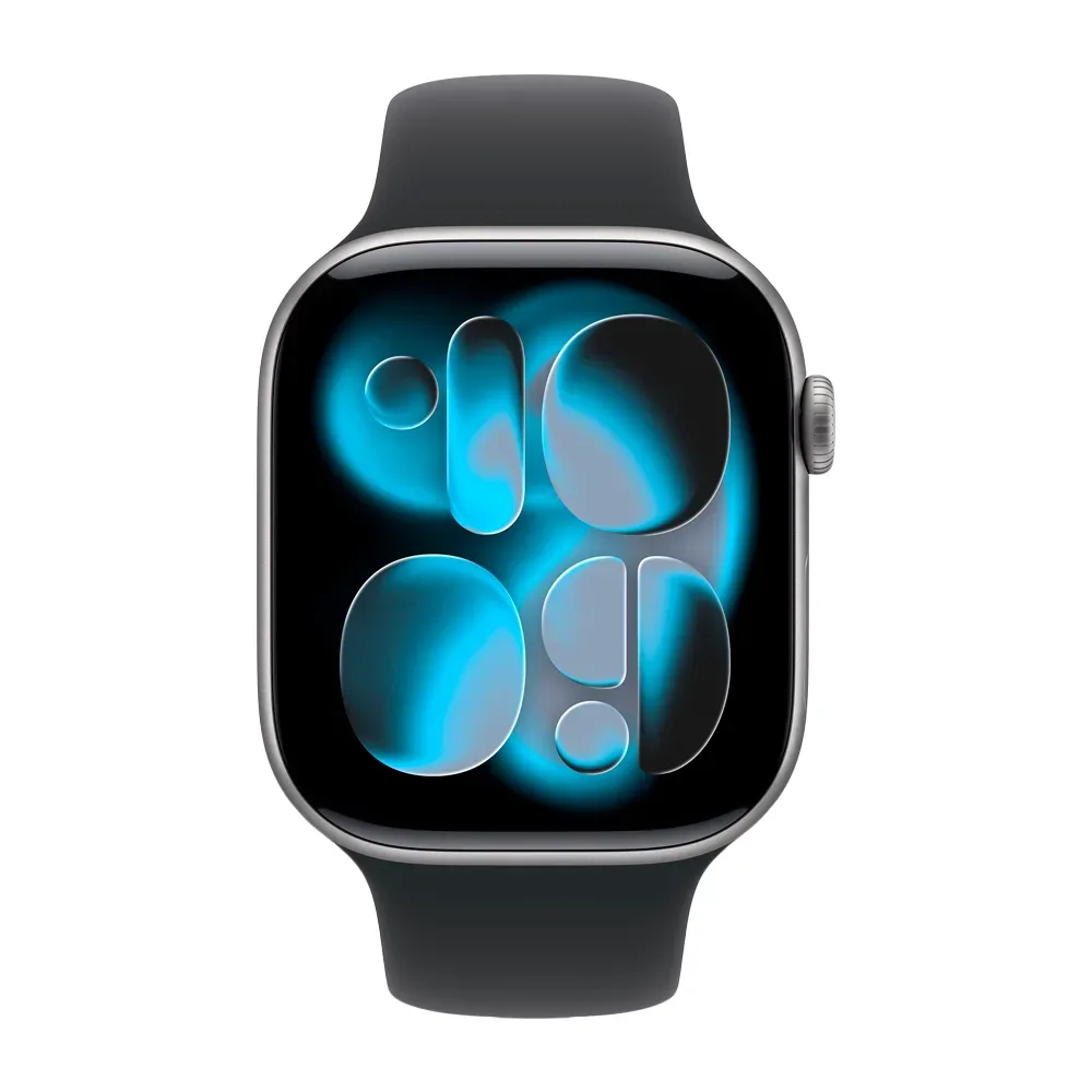Умные часы Apple Watch Series 11 GPS, 46mm, Space Gray Aluminium Case with Black Sport Band, M/L