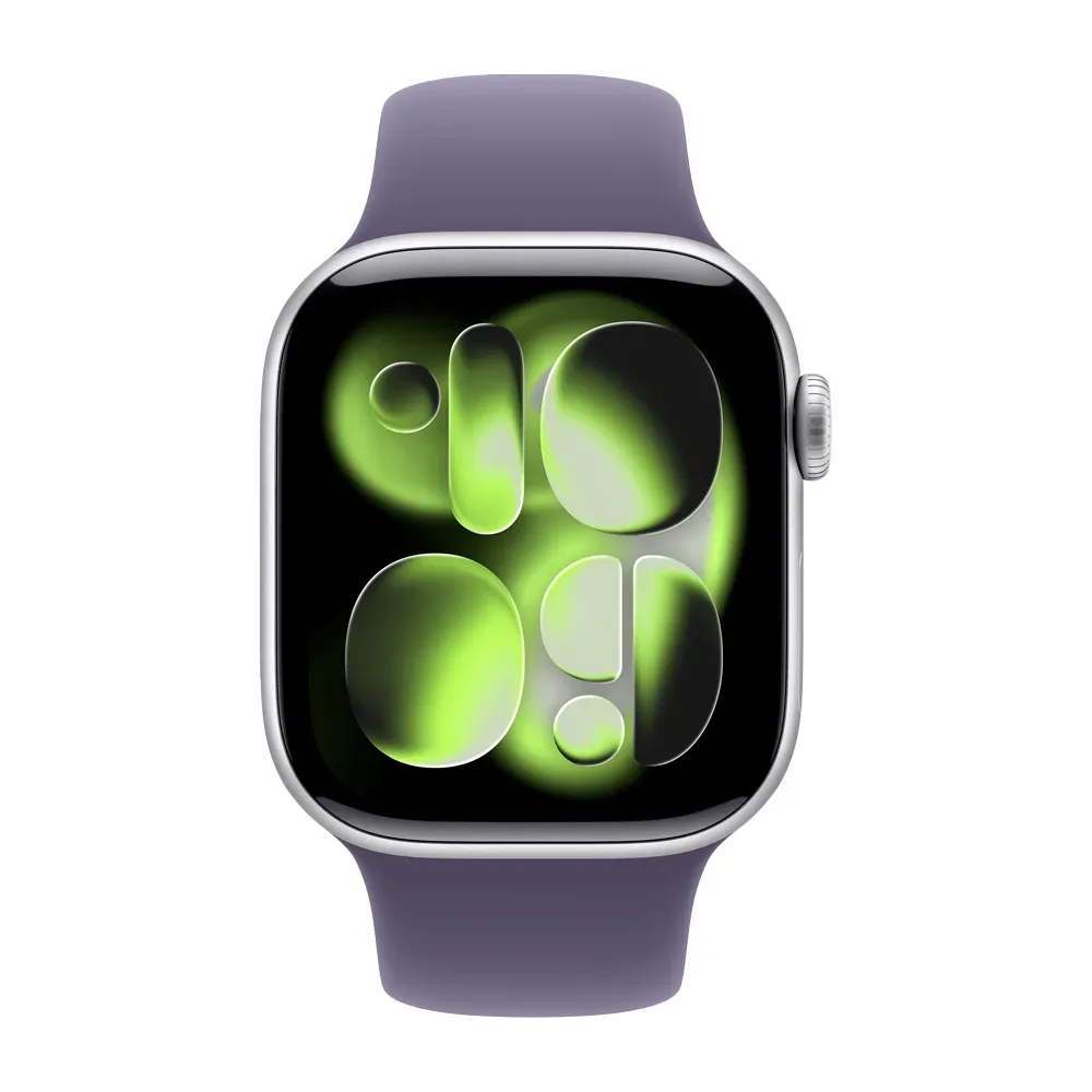 Умные часы Apple Watch Series 11 GPS, 42mm, Silver Aluminium Case with Purple Fog Sport Band, S/M