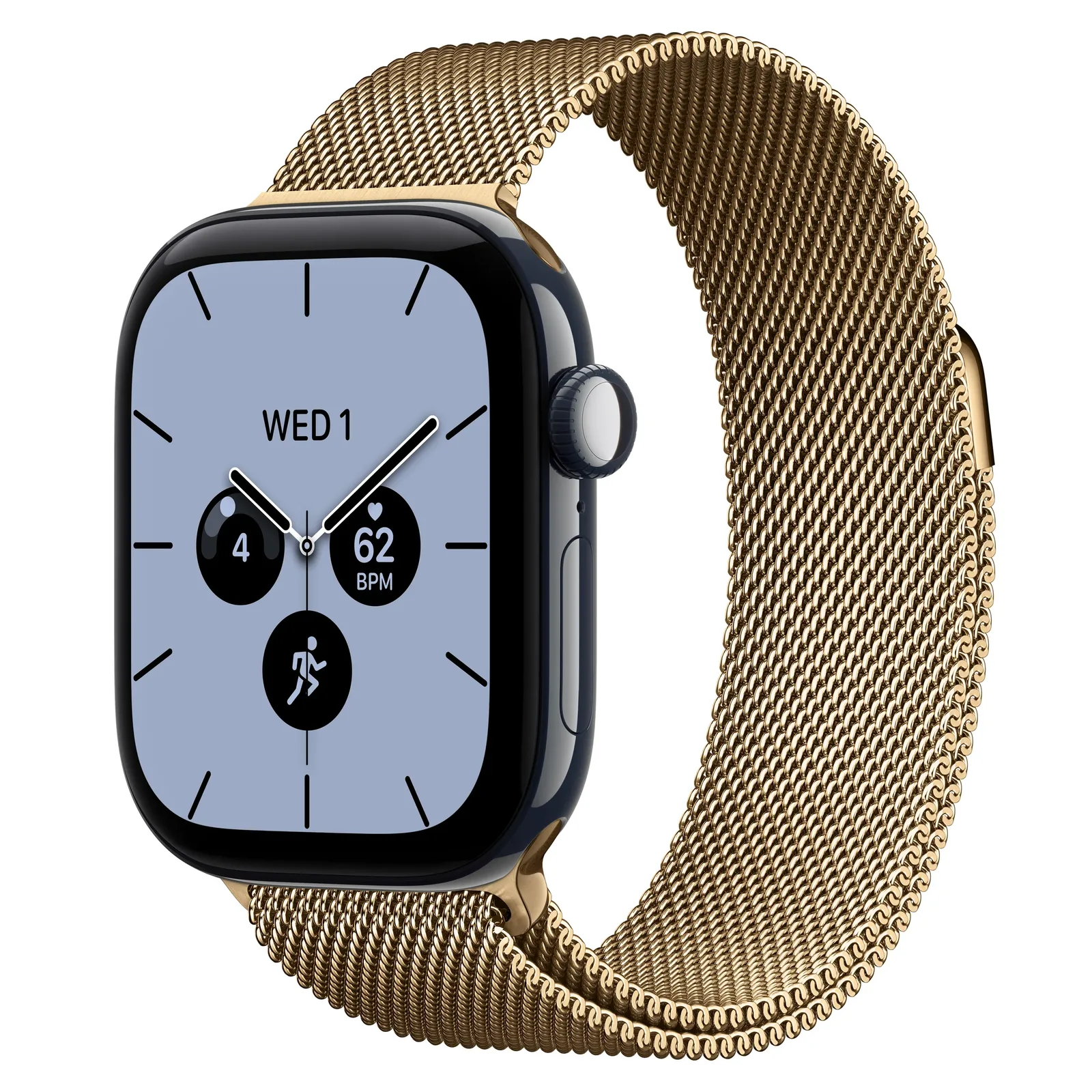 Умные часы Apple Watch Series 12 GPS + Cellular, 42mm, Night Blue Ceramic Case with Radiant Gold Milanese Loop