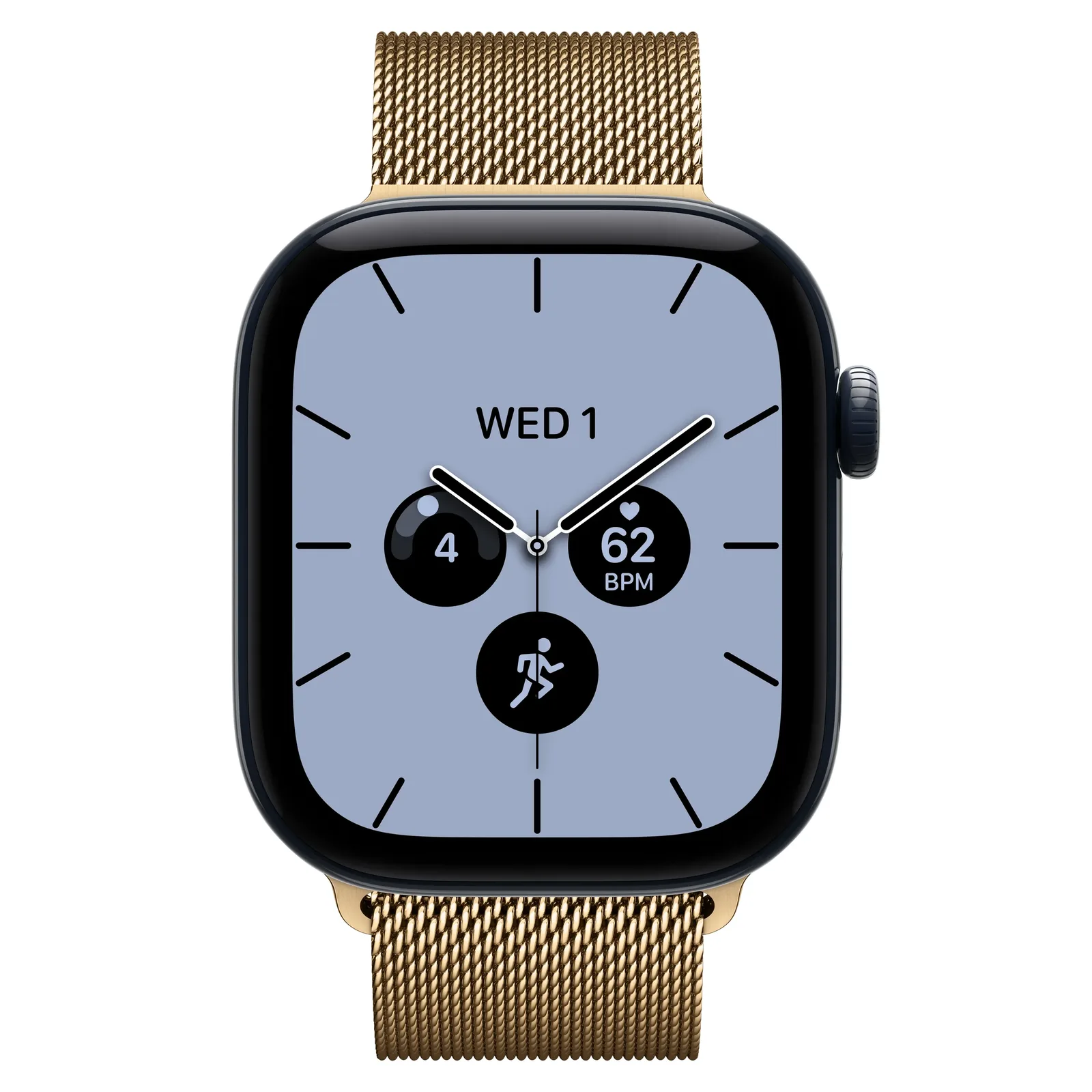 Умные часы Apple Watch Series 12 GPS + Cellular, 42mm, Night Blue Ceramic Case with Radiant Gold Milanese Loop