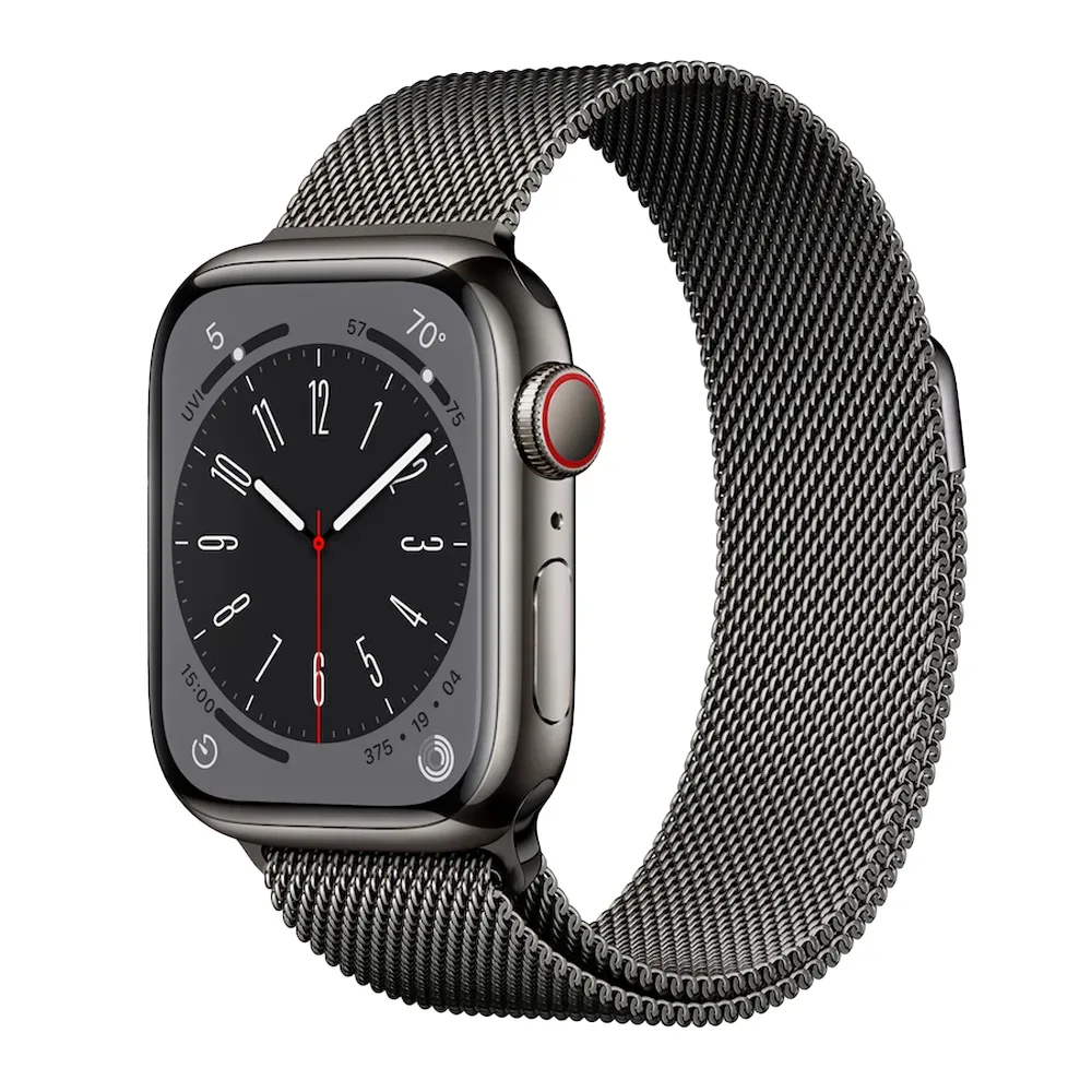 Умные часы Apple Watch Series 8 GPS + Cellular, 41mm, Stainless Steel Case with Graphite Milanese Loop (Графитовый)