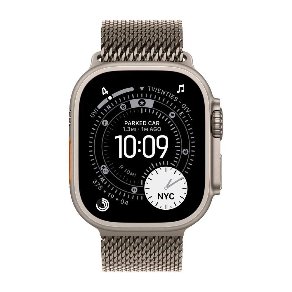 Умные часы Apple Watch Ultra 3 (2025) GPS + Cellular, 49mm, Natural Titanium Case with Natural Titanium Milanese Loop, L