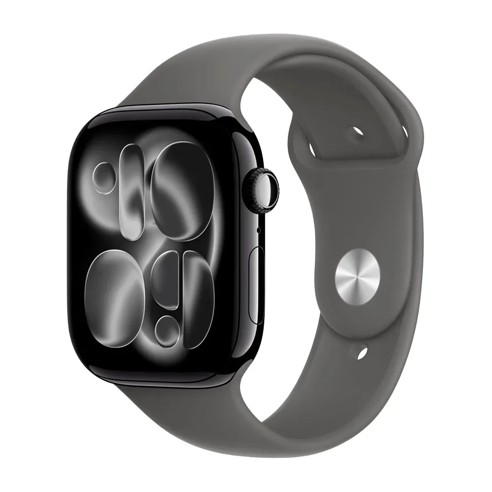 Умные часы Apple Watch Series 11 GPS, 46mm, Jet Black Aluminium Case with Stone Gray Sport Band, M/L