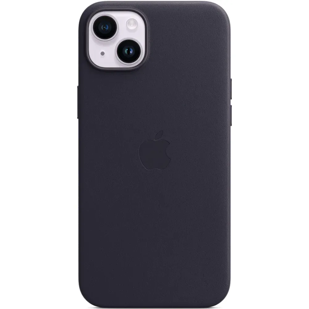 Кожаный чехол с поддержкой MagSafe Apple Leather Case для iPhone 14 Plus, Ink (Чернильный)