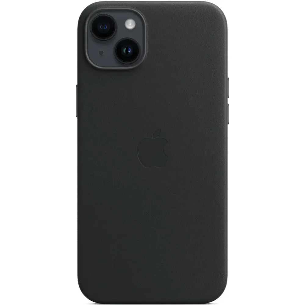 Кожаный чехол с поддержкой MagSafe Apple Leather Case для iPhone 14 Plus, Midnight (Темная ночь)