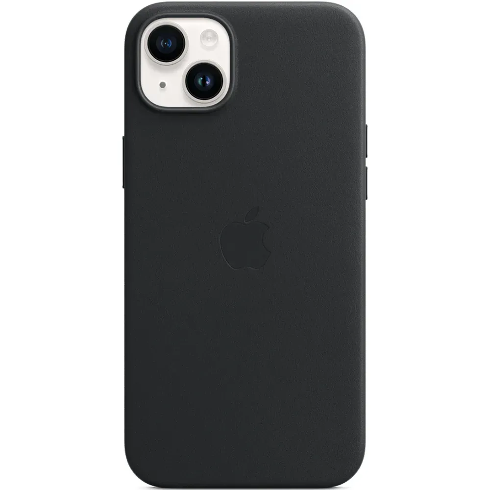 Кожаный чехол с поддержкой MagSafe Apple Leather Case для iPhone 14 Plus, Midnight (Темная ночь)