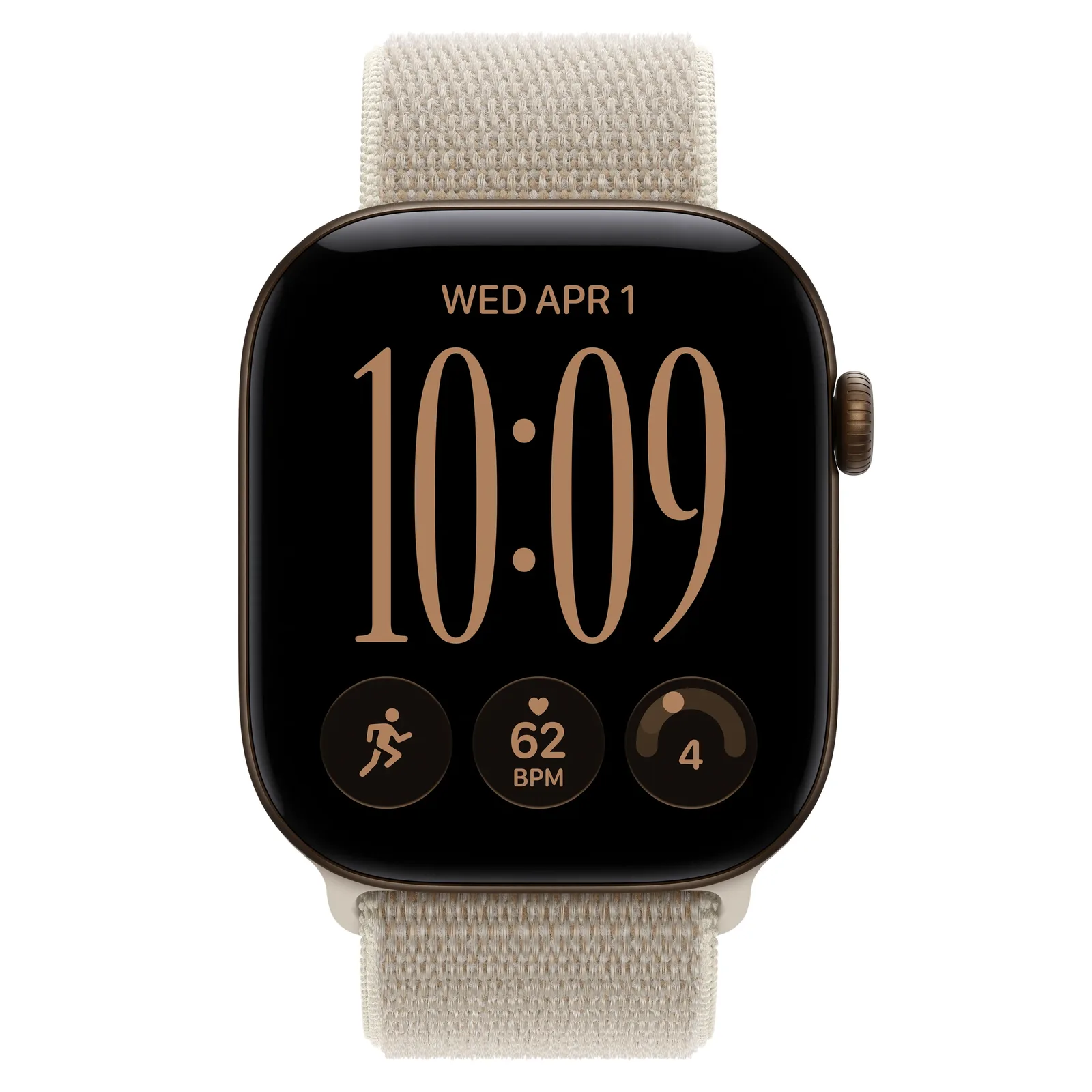 Умные часы Apple Watch Series 12 GPS, 46mm, Dark Bronze Aluminum Case with Limestone Sport Loop