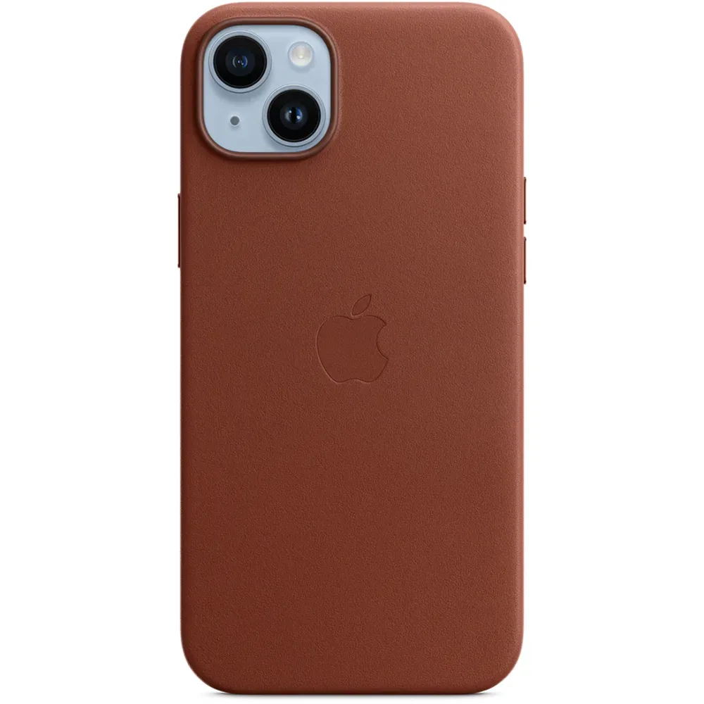 Кожаный чехол с поддержкой MagSafe Apple Leather Case для iPhone 14 Plus, Umber (Умбра)