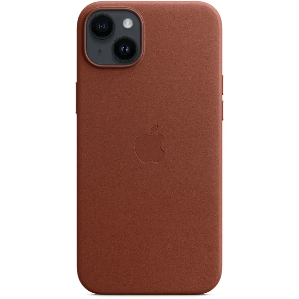 Кожаный чехол с поддержкой MagSafe Apple Leather Case для iPhone 14 Plus, Umber (Умбра)