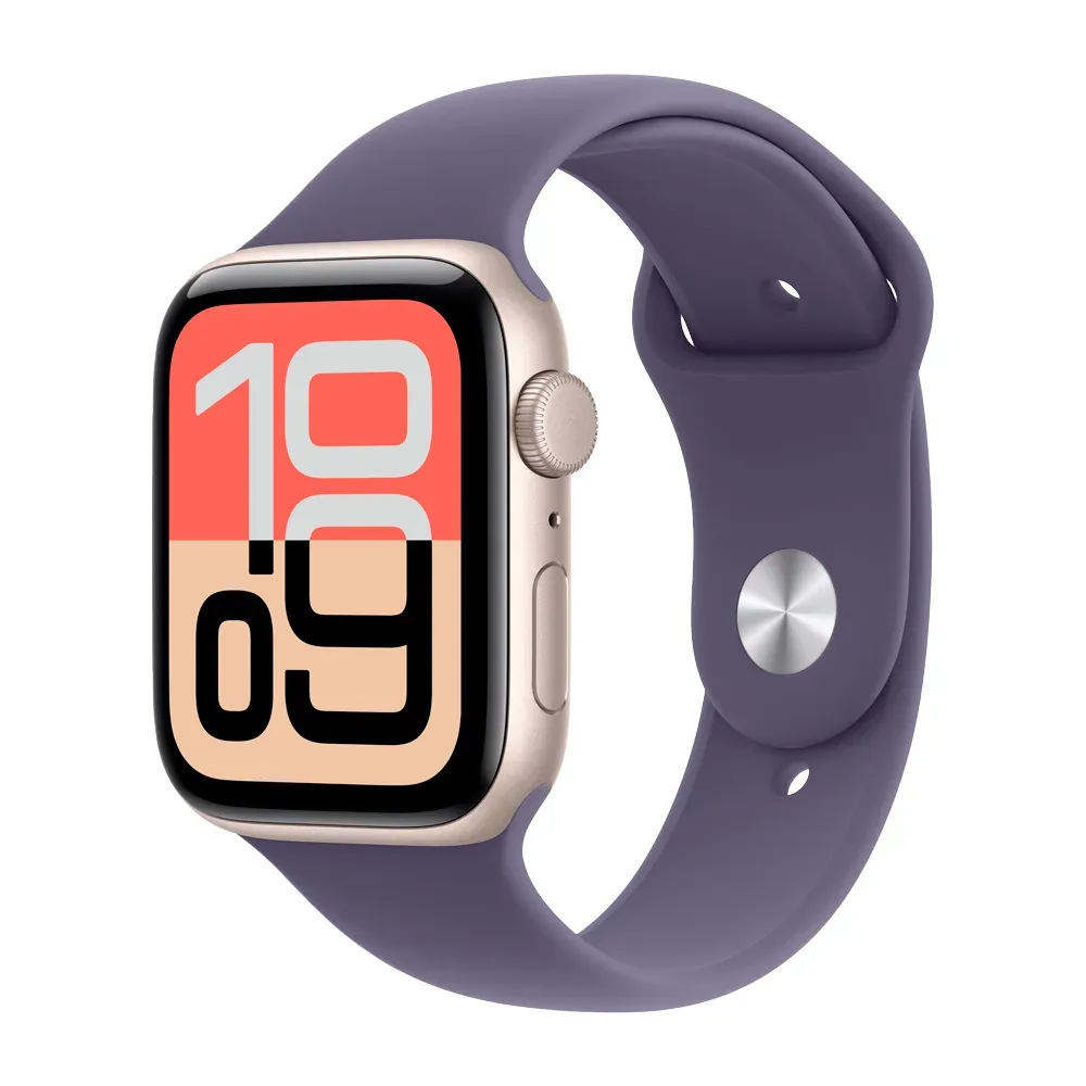 Умные часы Apple Watch SE 3 (2025) GPS, 44mm, Starlight Aluminium Case with Purple Fog Sport Band, M/L